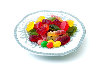 candied fruit jelly on a plate