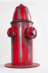 Red Fire Plug hydrant over white background