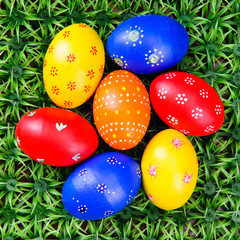 Fototapeta na wymiar hand-drawn Easter eggs