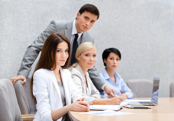 Business stuff at the seminar discuss current issues