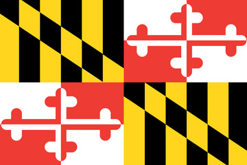 Obraz premium Flaga amerykańskiego stanu Maryland