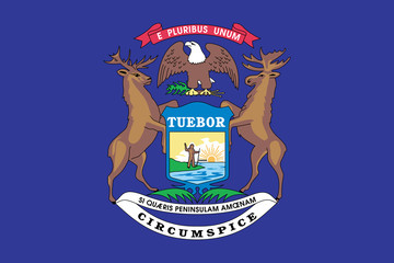 Flag of the American State of Michigan