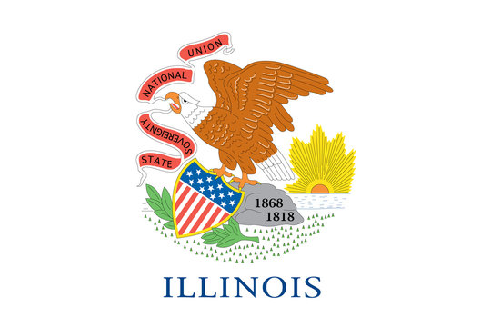 Flag of the American State of Illinois