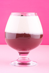 two color pudding, chocolate and vanilla pudding
