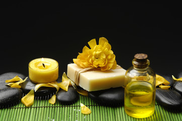 Natural Spa treatments on mat