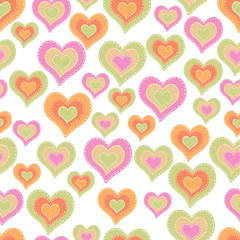 Seamless background with hearts