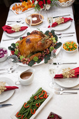 Roasted Turkey and Christmas Tree