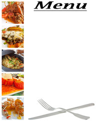 menu : poisson, crustacés et fruits de mer