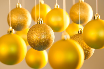 Gold Christmas balls