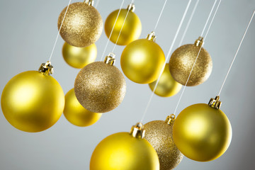 Gold Christmas balls