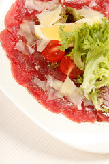 Meat Carpaccio with Parmesan Cheese