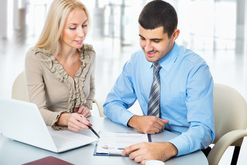 Business people working at meeting