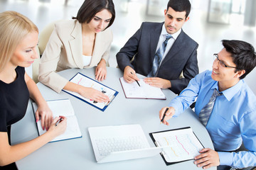 Fototapeta premium Business people working at meeting