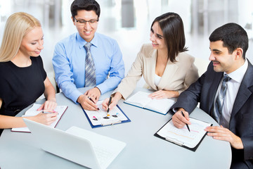 Group of happy business people