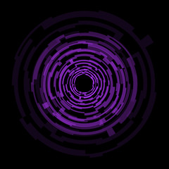 Abstract technology purple circles background