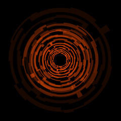 Abstract technology orange circles background