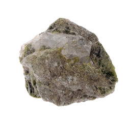 Diopside mineral isolated on a white background