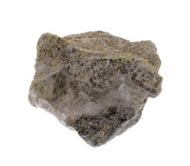 Diopside mineral isolated on a white background