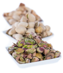 Bowls with Pistachios on white