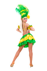 beautiful carnival dancer woman posing