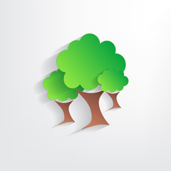 Tree sticker, concept background