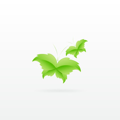 Green Butterfly Leaf Concept