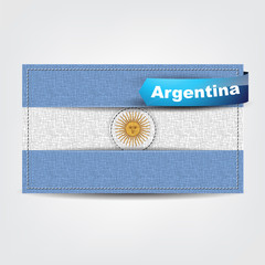 Fabric texture of the flag of Argentina
