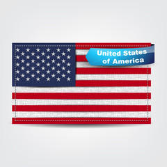 Fabric texture of the flag of United Stated of America