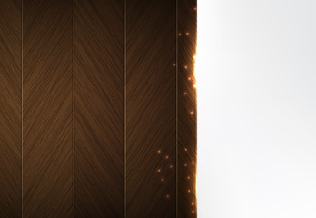 Wood and glowing sparks theme business background