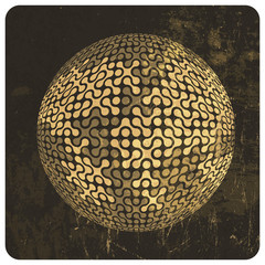 Grunge illustration of global connections. Vector