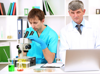 Physician and assayer during research on room background