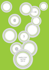 page layout with modern frames, communication concept