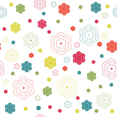 Naklejka premium abstract flower seamless design