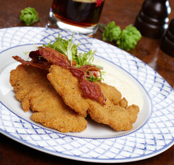 Schnitzel with salad