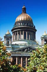 view of St. Isaac's Cathedral in St. Petersburg