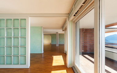 Interior, apartment in style classic, large windows