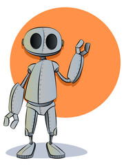 Robot Cartoon Character Mascot