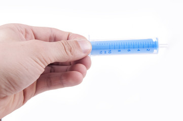 Syringe isoletd on white