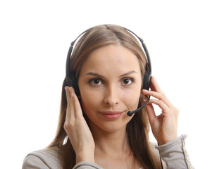 Call Center Woman with Headset