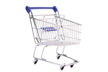 shopping cart isolated on white