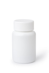 White plastic medicine bottle