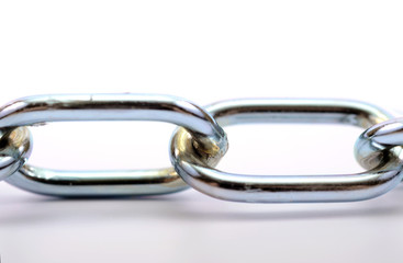 Obraz premium Fragment of links of a chain close up