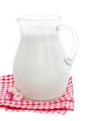 glass jar with milk