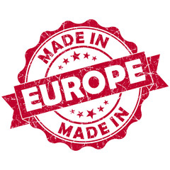 Made in Europe red stamp