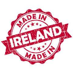 made in ireland red stamp