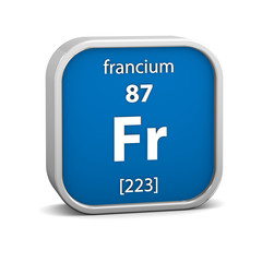 Fototapeta premium Francium material sign