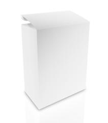 Naklejka premium white box on white background with clipping path