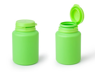 Green chewing gum bottle