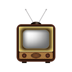 Retro TV on a white background - vector illustration