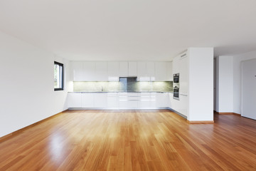 Fototapeta na wymiar interior modern empty flat, empty kitchen